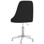 Vidaxl chaise pivotante de salle à manger noir tissu