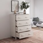 vidaXL Buffet HAMAR Blanc 79x40x103 5 cm Bois massif de pin