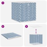 vidaXL Boîtes de rangement pliables 10 Pièces 32x32x32 cm tissu intissé