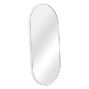 Miroir mural avec kit de montage elliptique 40 x 80 cm blanc 03_0007897