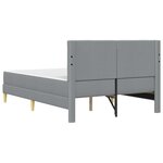 vidaXL Cadre de lit avec matelas Gris clair 140 x 190 cm tissu