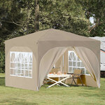 vidaXL Tente de fête pop-up 290 x 290 x 245 cm Crème