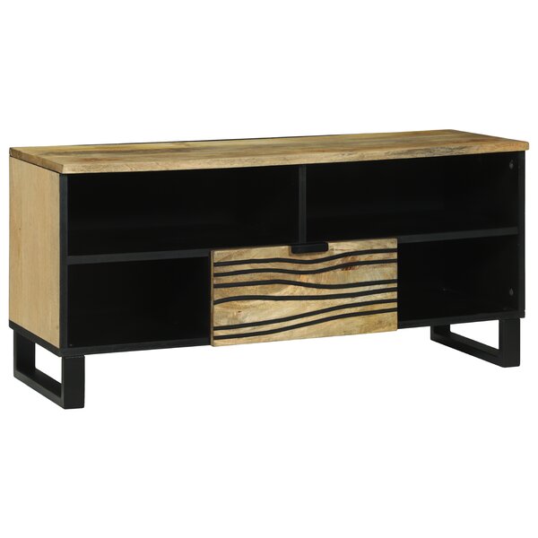 vidaXL Meuble TV - 100 x 33 5 x 46 cm  en bois de manguier massif.