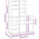 vidaXL Armoires latérales 5 Pièces ODDA blanc 40x24x79 cm bois massif pin