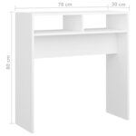 vidaXL Table console blanc 78x30x80 cm bois d'ingénierie
