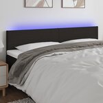 vidaXL Tête de lit à LED Noir 200x5x78/88 cm Tissu