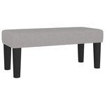vidaXL Sommier à lattes de lit et matelas gris clair 120x190 cm tissu