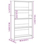 vidaXL Bibliothèque chêne fumé 80x24x143 cm bois d'ingénierie