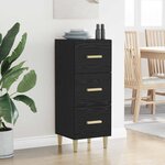 vidaXL Buffet Chêne noir 34 5 x 34 x 90 cm Bois d'ingénierie