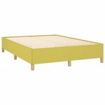 vidaXL Cadre de lit sans matelas vert 140x190 cm tissu