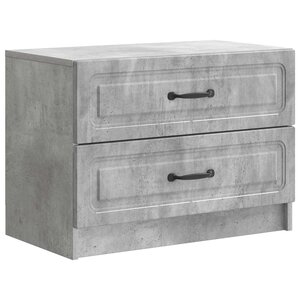 vidaXL Cabinet de chevet avec tiroir Gris béton 62 x 34 5 x 44 5 cm