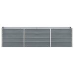 vidaXL Lit surélevé de jardin Acier galvanisé 240x40x45 cm Gris