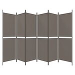vidaXL Cloison de séparation 6 panneaux Anthracite 300x200 cm Tissu