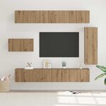 vidaXL Ensemble meuble TV 8 Pièces chêne artisanal 30 5 x 30 x 90 cm