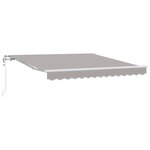 vidaXL Auvent Rétractable 350 x 250 cm Gris clair