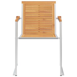 vidaXL Chaises de jardin lot de 4 avec coussins Bois de teck massif