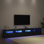 vidaXL Ensemble de Meuble TV 3 Pièces Chêne noir 240 x 35 x 40 cm