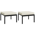 vidaXL Salon de jardin 9 Pièces avec coussins sable acier