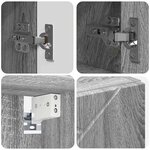 vidaXL Ensemble de mobilier de salle de bain 4 Pièces Sonoma gris