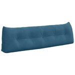 vidaXL Coussin de Dos Bleu 160 x 24 x 50 cm Velours