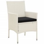 vidaXL Chaises de jardin avec coussins lot de 4 Résine tressée Blanc