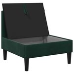 vidaXL Canapé moyen avec rangement Vert foncé Velours