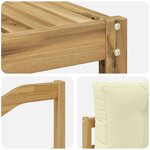 vidaXL Ensemble de canapés d'extérieur 7 pc Blanc et crème