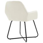vidaXL Chaises à manger lot de 2 Crème Velours