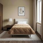 vidaXL Duvet d'été simple Matelassé Taupe 155 x 200 cm