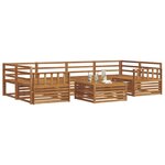 vidaXL Ensemble de canapés d'extérieur 7 Pièces Naturel