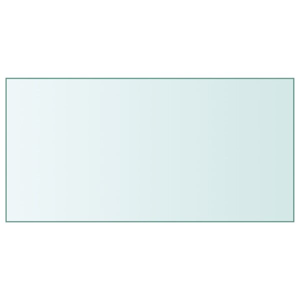 vidaXL Dessus de table Transparent 50x100 cm Verre trempé