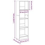 vidaXL Bibliothèque blanc brillant 40x24x143 cm bois d'ingénierie