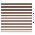 vidaXL Store zèbre marron 155x150cm largeur du tissu 150 9cm polyester