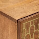 vidaXL Table de chevet 40x33x46 cm Bois de manguier solide