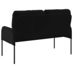 vidaXL Canapés avec coussin 110cm Noir Contreplaqué