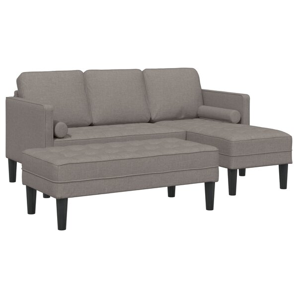 vidaXL Ensemble de Canapés avec coussin 2 Pièces Taupe Polyester