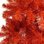 vidaXL Arbre de Noël mince pré-éclairé et boules rouge 120 cm