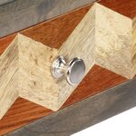 vidaXL Table console Gris 86 x 30 x 76 cm Bois de manguier massif