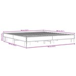 vidaXL Cadre de lit chêne marron 180x200 cm bois d'ingénierie et métal