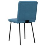 vidaXL Chaises à manger lot de 2 Bleu Velours