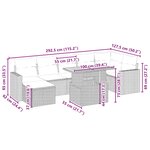 vidaXL Salon de jardin avec coussins 8 Pièces beige résine tressée
