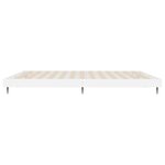 vidaXL Cadre de lit blanc brillant 150x200 cm bois d'ingénierie