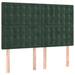 vidaXL Sommier à lattes de lit et matelas Vert foncé 140x200cm Velours