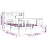 vidaXL Cadre de lit sans matelas blanc 140x200 cm bois de pin massif