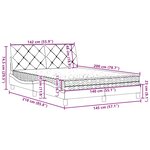 vidaXL Lit avec matelas gris clair 140x200 cm tissu
