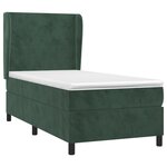 vidaXL Sommier à lattes de lit avec matelas Vert foncé 90x190 cm