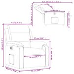 vidaXL Fauteuil inclinable électrique vert foncé velours