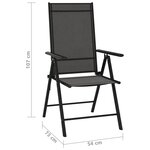 vidaXL Ensemble à manger de jardin 10 Pièces noir et anthracite