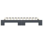 vidaXL Lit de jour avec gigogne sans matelas gris foncé 90x200 cm
