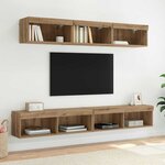 vidaXL Meuble TV mural Panama Chêne artisanal 100 x 30 x 30 cm